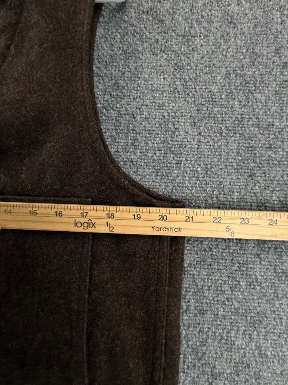 CC Filson Mackinaw Virgin Wool Vest Brown Size 40 Style 20 Pockets Sleeveless - Picture 8 of 15